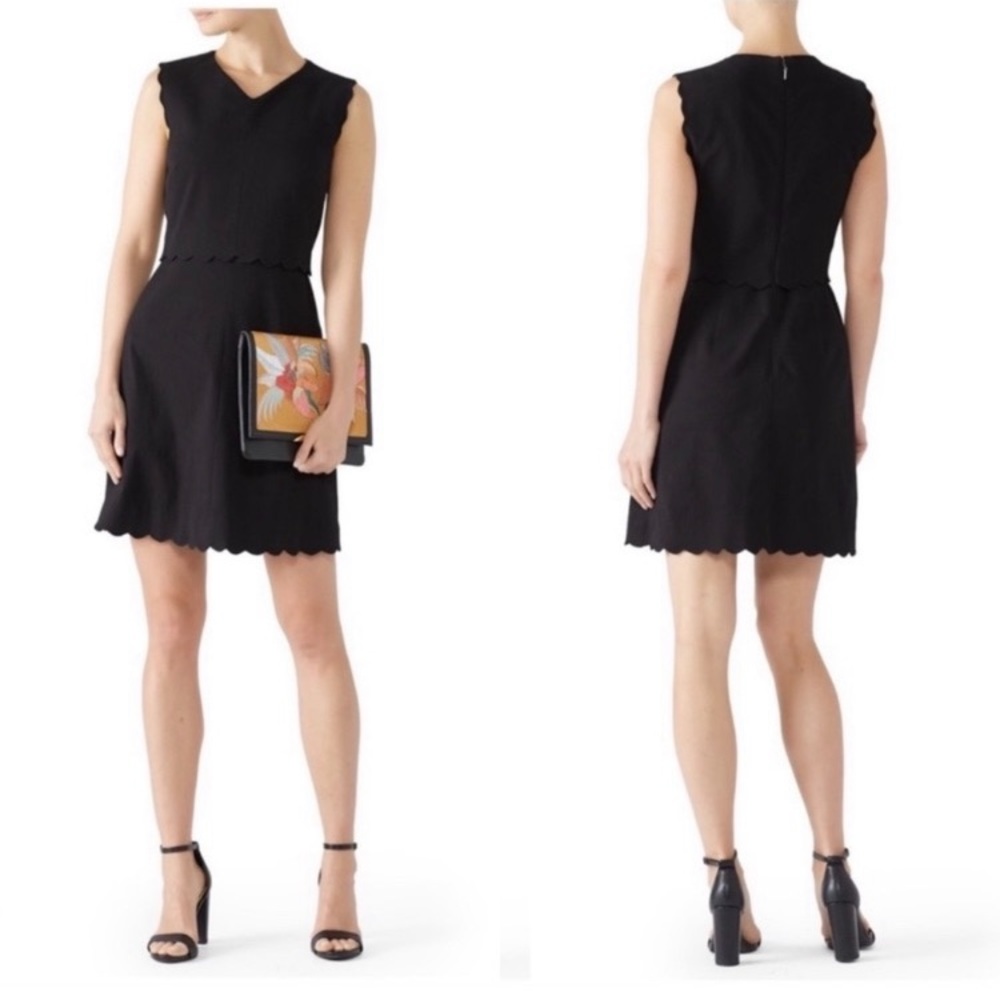 Rebecca Taylor black scallop dress